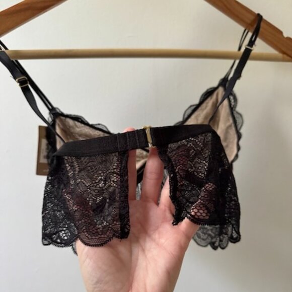 NWT Madewell Black Lace Bralette Size Medium - Picture 2 of 4